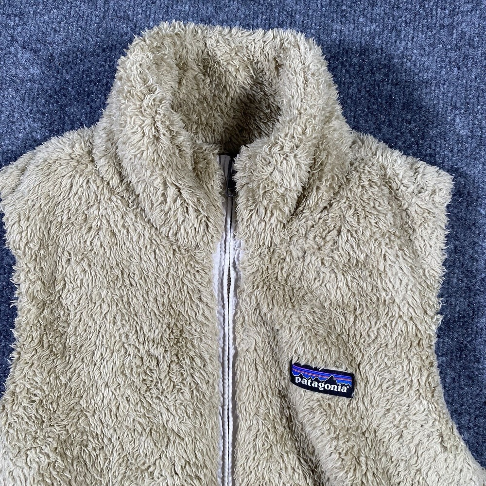 Patagonia Los Gatos Vest Fleece Full Zip Sherpa Womens Size Small El Cap Khaki - Picture 2 of 8